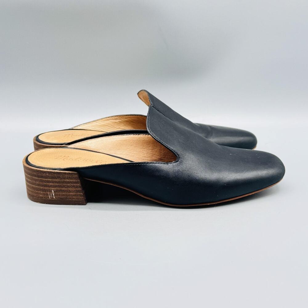 Madewell Black Leather Mules